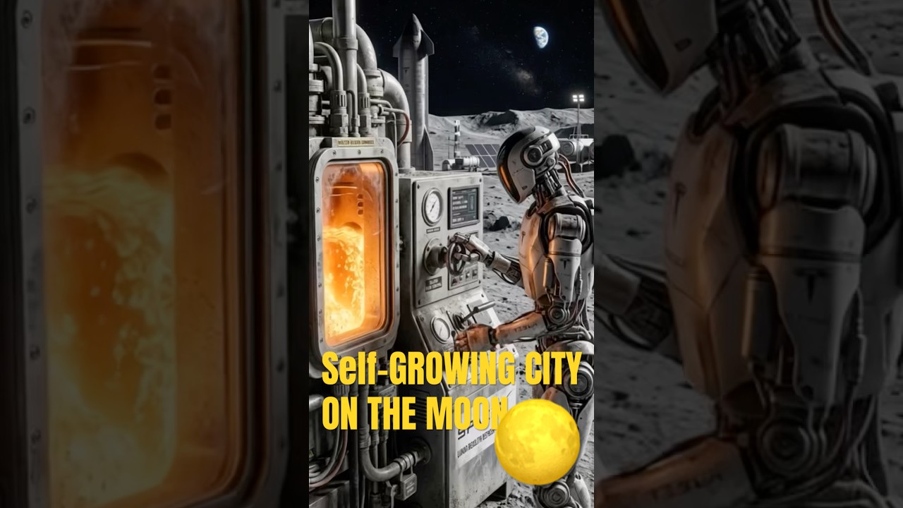 SpaceX Self Growing City on The MOON ? Here’s what it’s look like realistically ! #spacetesla #ai