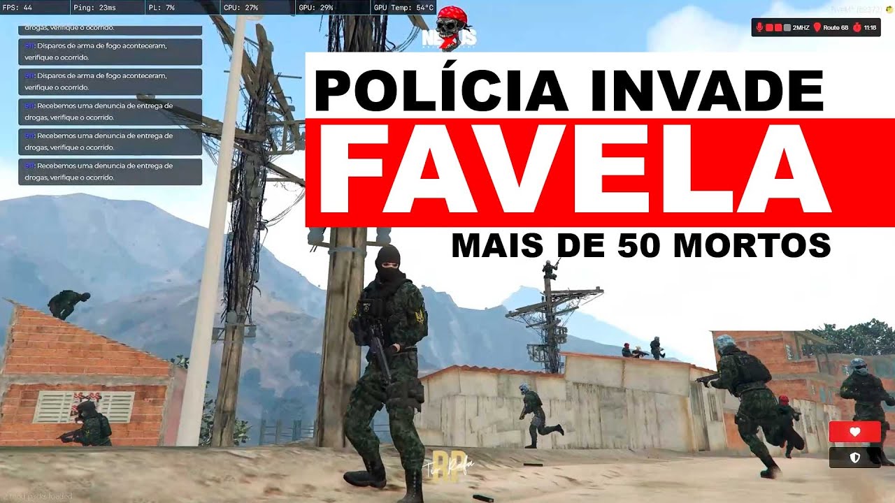 [+18] POLÍCIA INVADE A FAVELA NO GTA RP - NEXUS RP