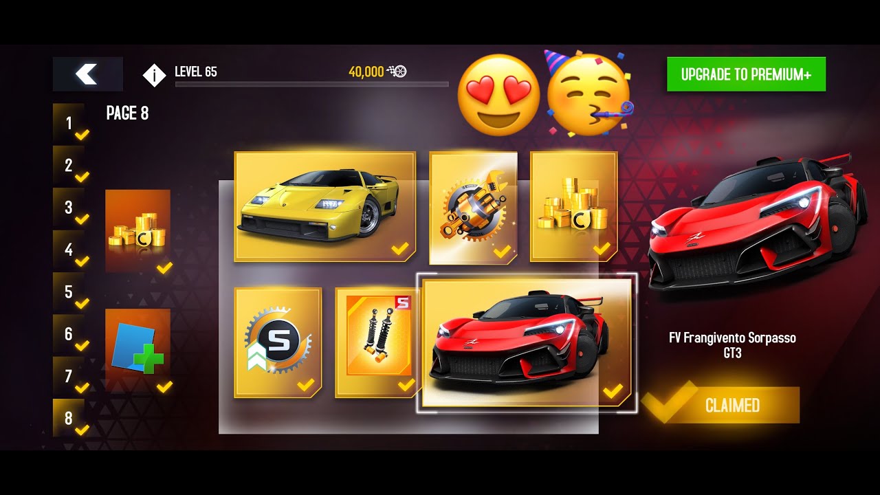 Buying The Season Pass and Claiming All Rewards😍🥳#asphalt8
