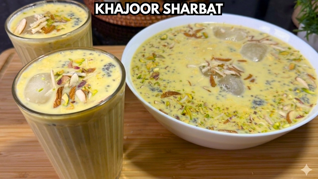 Healthy Khajoor Ka Sharbat Banane Ka Tarika - Best Energy Booster Iftar Drink
