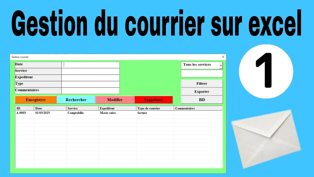 📊 Gestion du Courrier sur Excel 