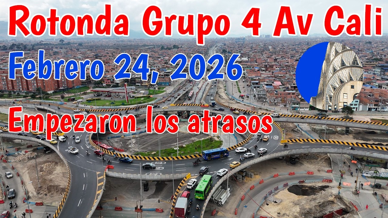 Avenida Cali Grupo 4 Rotonda habilitada y abajo abandonado Febrero 24 2026