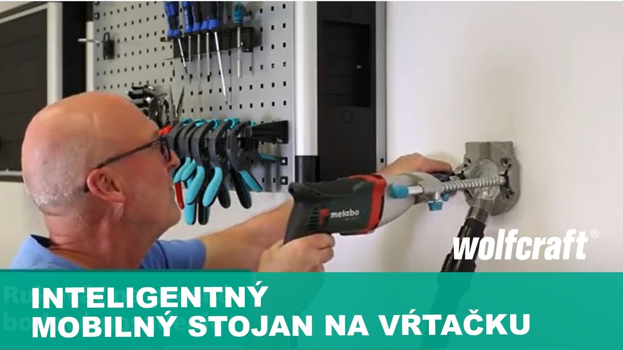 Presne vŕtanie pod uhlom - mobilný stojan na vŕtačku tecmobil | wolfcraft