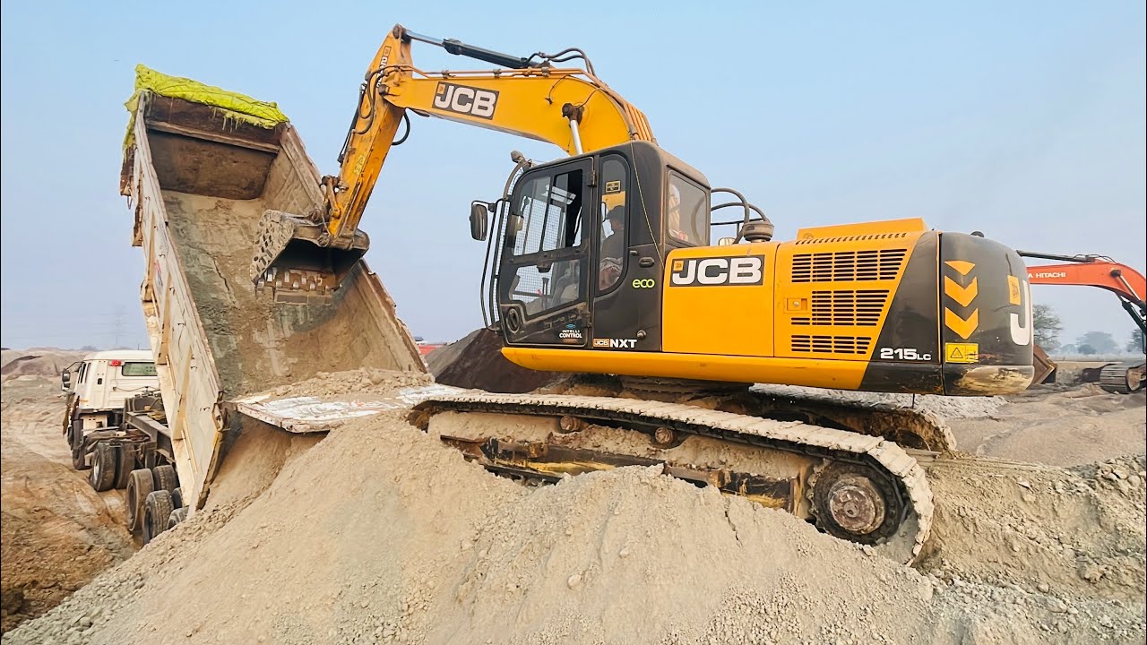 New JCB ExAvetor work and TATA TRUCK piche dala trailer loading works for new video/and trailer unld