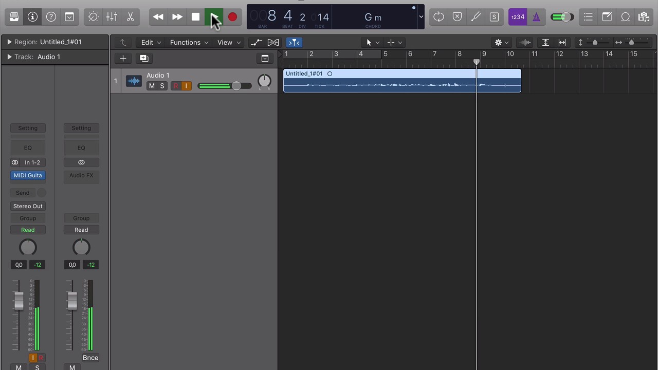 MIDI Guitar 2.2 & Logic Pro X: how to route midi and audio