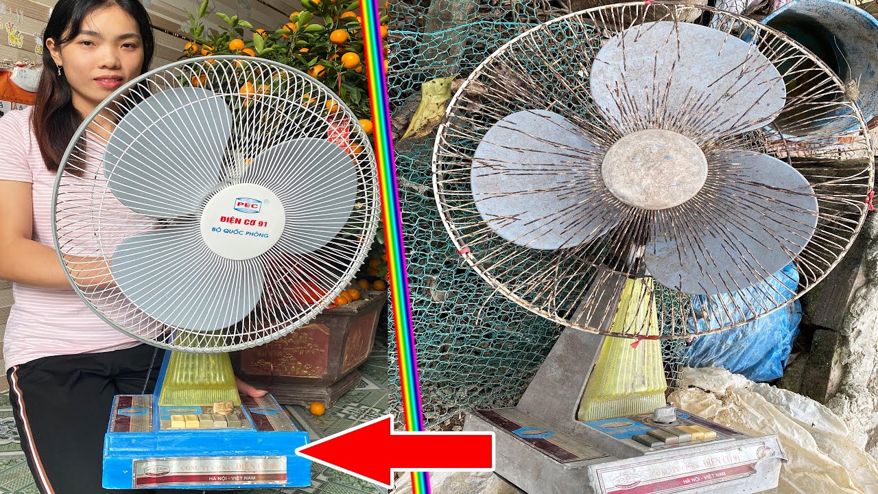 Table fan repair 🛠 restoration old rusty table fan restore electric fan 🛠 antique fan restoration
