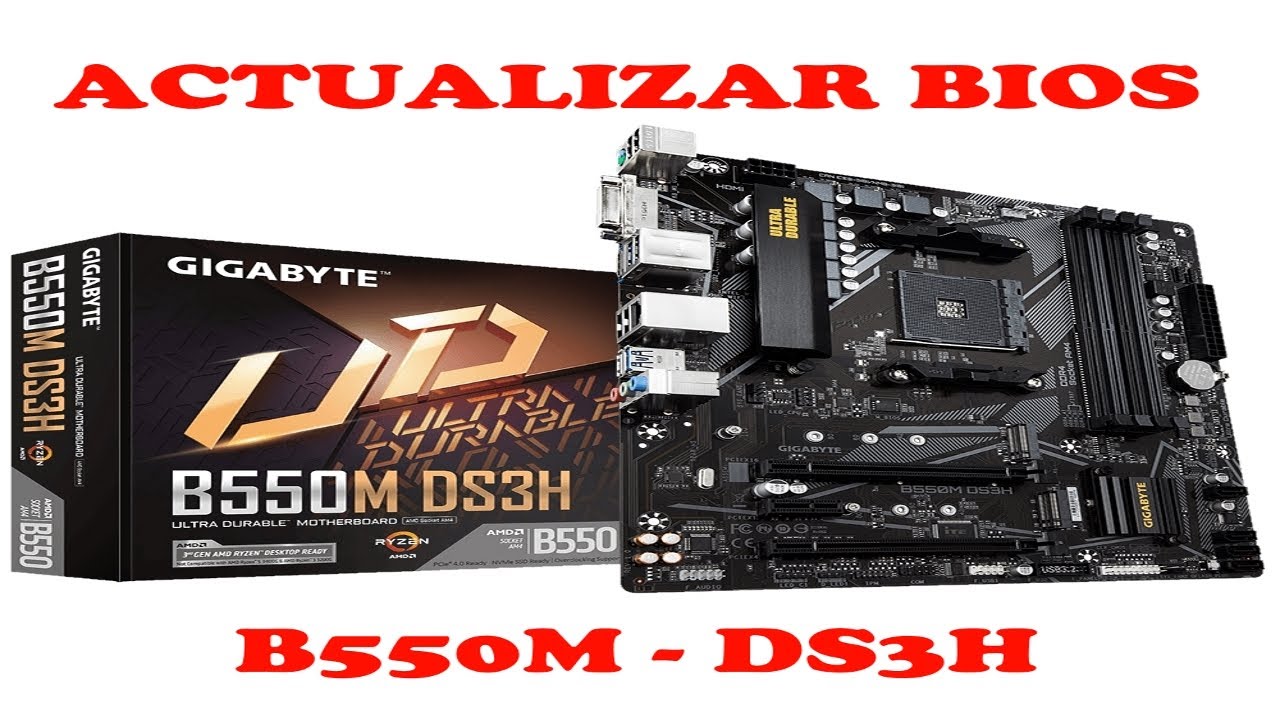 Actualización BIOS Gigabyte B550M DS3H Tutorial Q-Flash Plus Sin Procesador o componentes