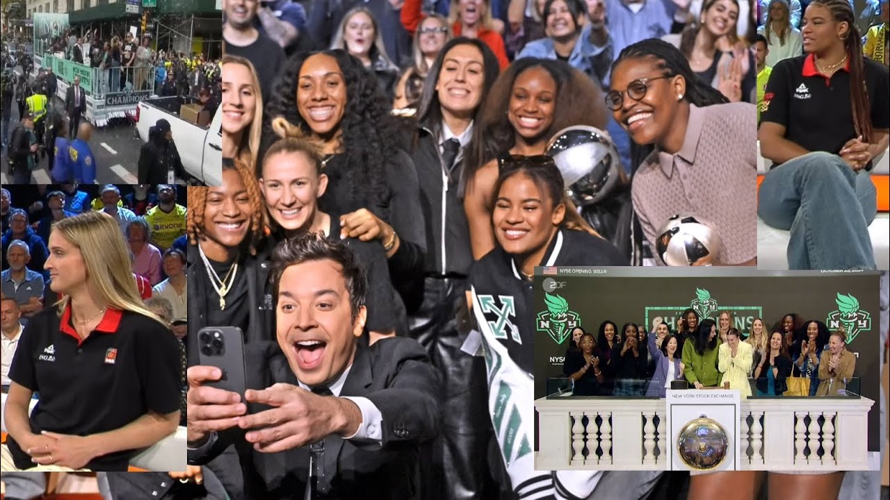 WNBA Finals 2024 Leonie Fiebich & Nyara Sabally -  interview complete Jimmy Fallon