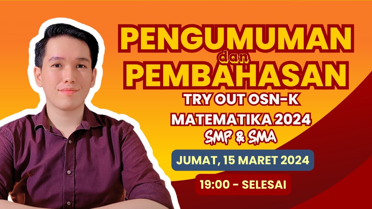 🔴LIVE STREAMING PENGUMUMAN DAN PEMBAHASAN TRY OUT DOKTER MATEMATIKA