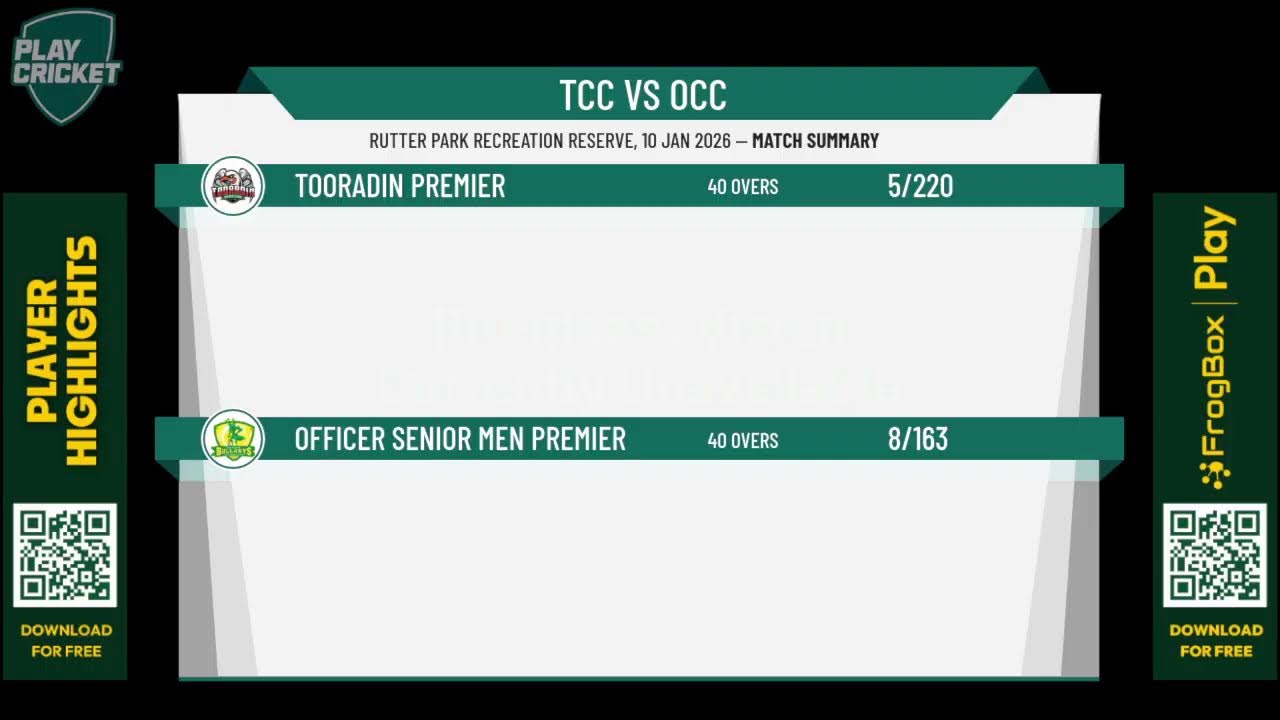 Tooradin Premier v Officer Senior Men Premier