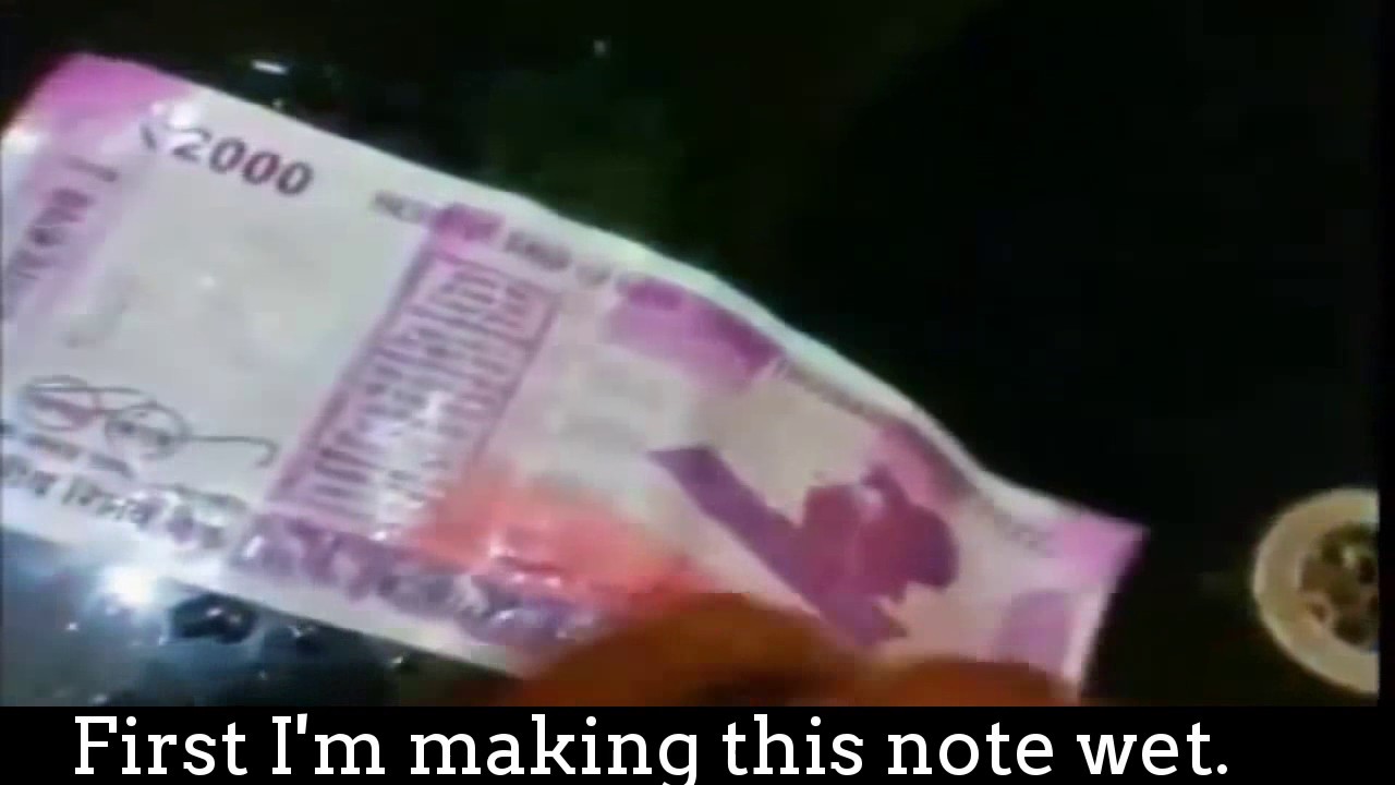 new 2000 rs note test of water / its waterproof/TEENAGE DUNIA
