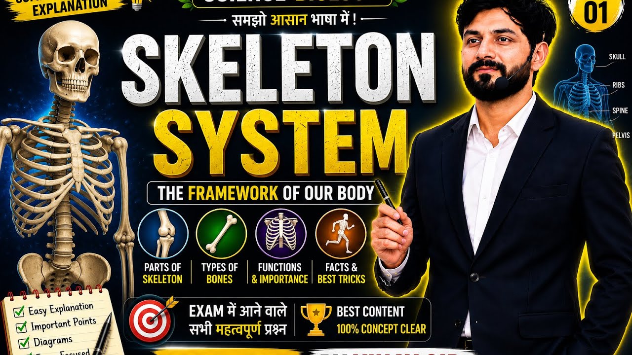 Science Biology class 05 Skelton system by vinay sir 