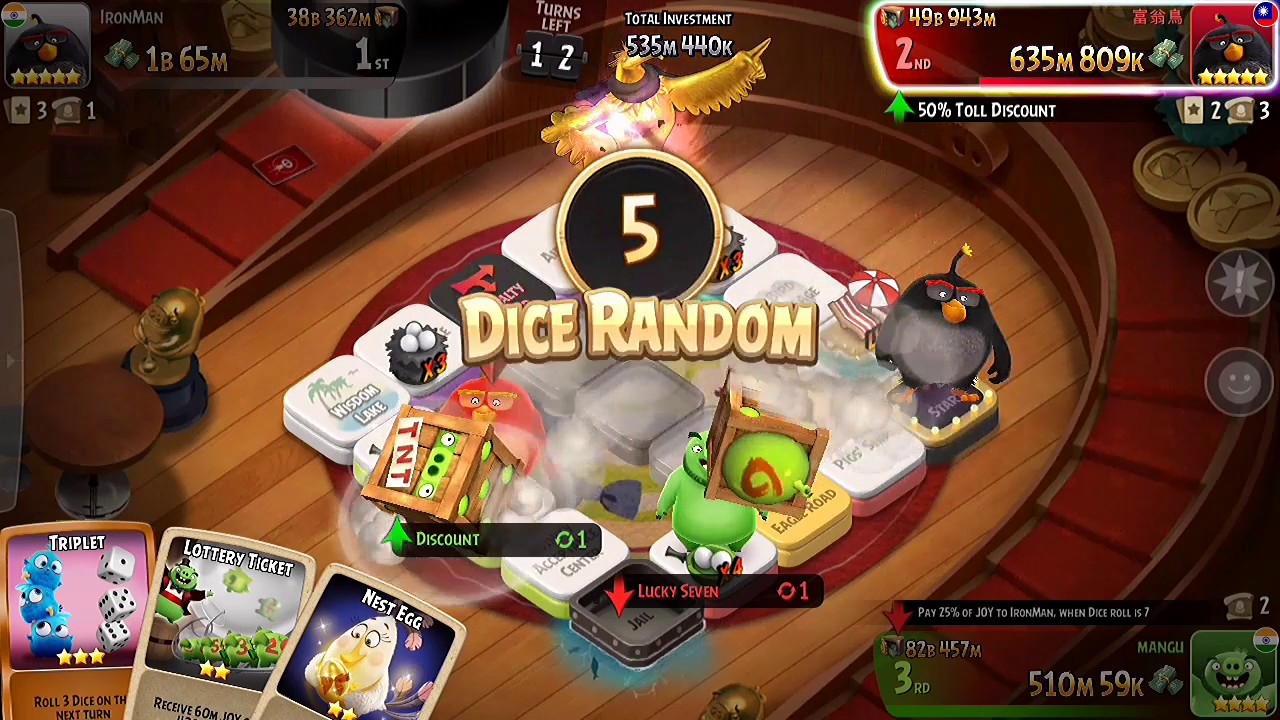 Angry Birds Dice(Best Strategical Gameplay)