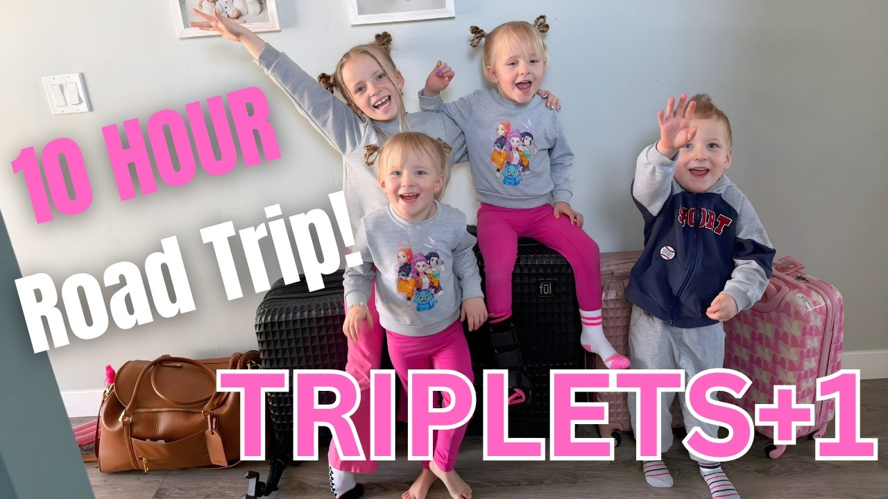 Surviving a 10-Hour Road Trip with Triplets (and 1 Big Sister!)