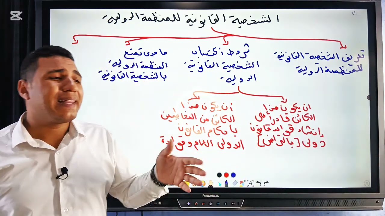 المحاضرة الخامسة في مادة التنظيم الدولي الشخصية القانونية للمنظمة الدولية 