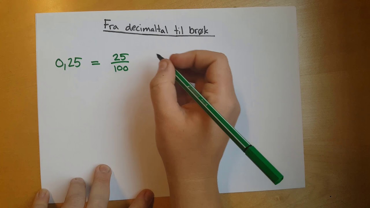 Fra decimaltal til brøk