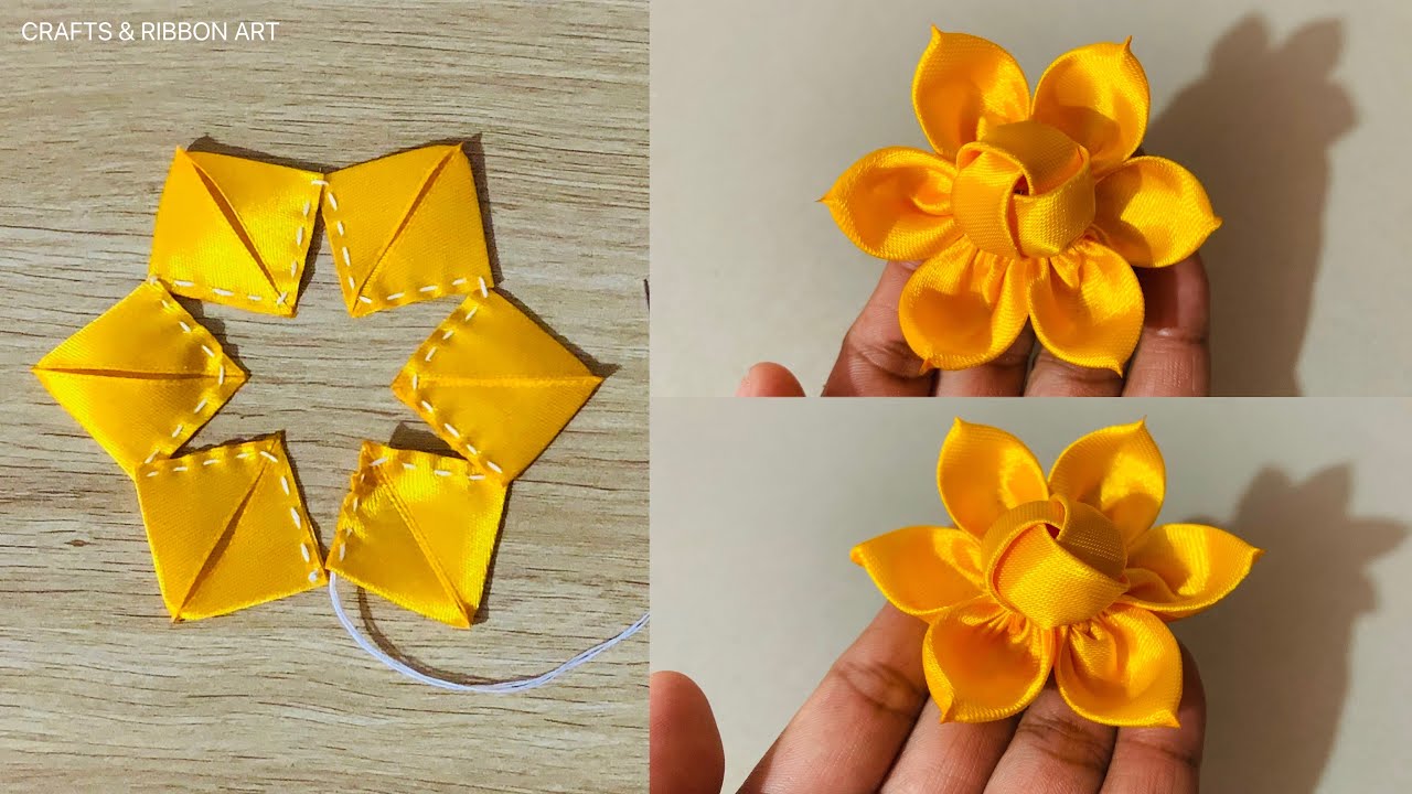 DIY: How to make an adorable fabric rose flower in just 7 minutes! | DIY Flower