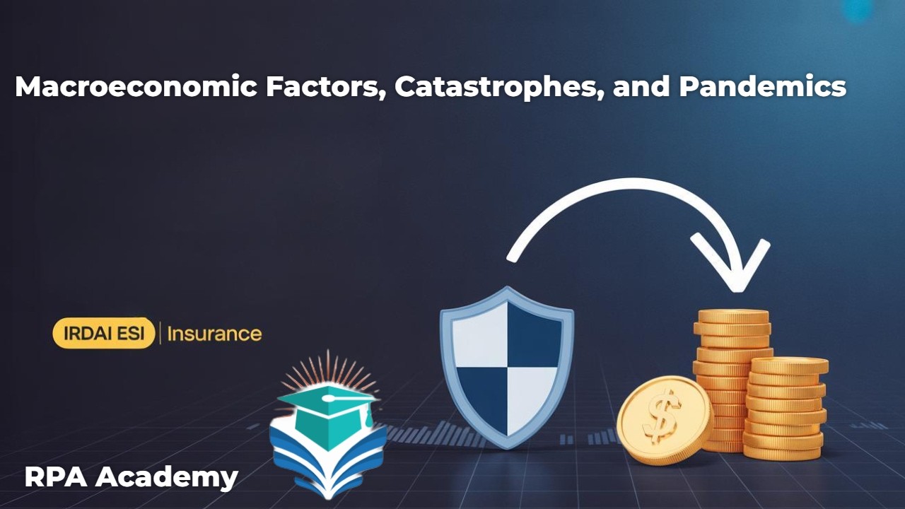 Macroeconomic Factors, Catastrophes, and Pandemics | ESI Impacting Insurance| IRDAI AM