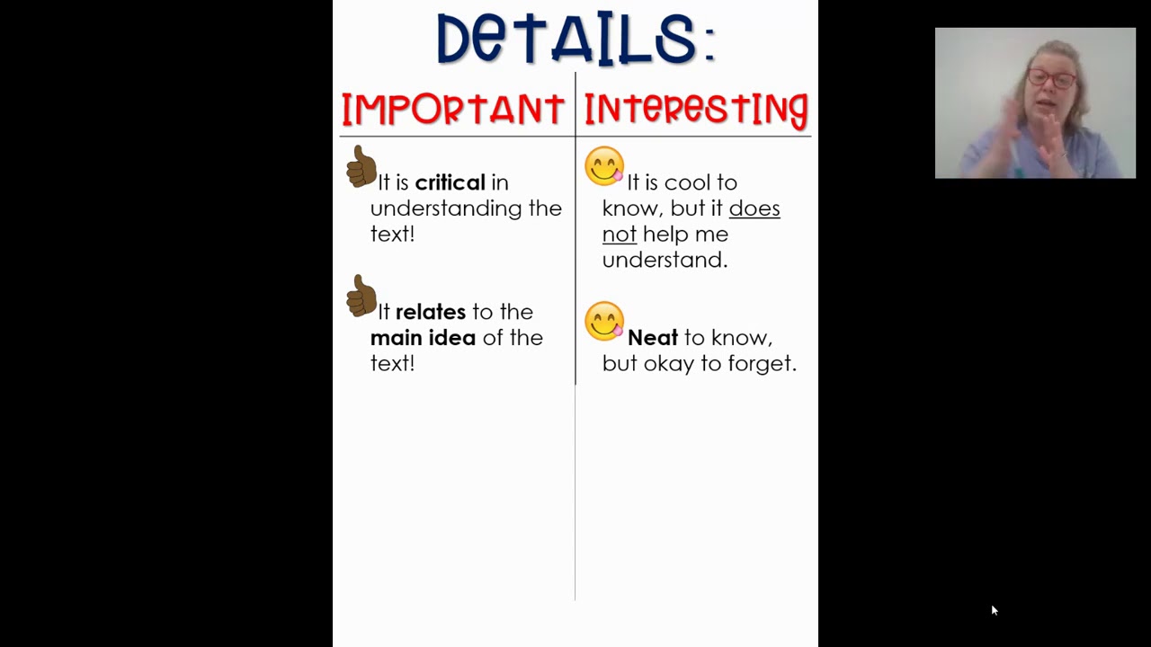 Determining Important Details