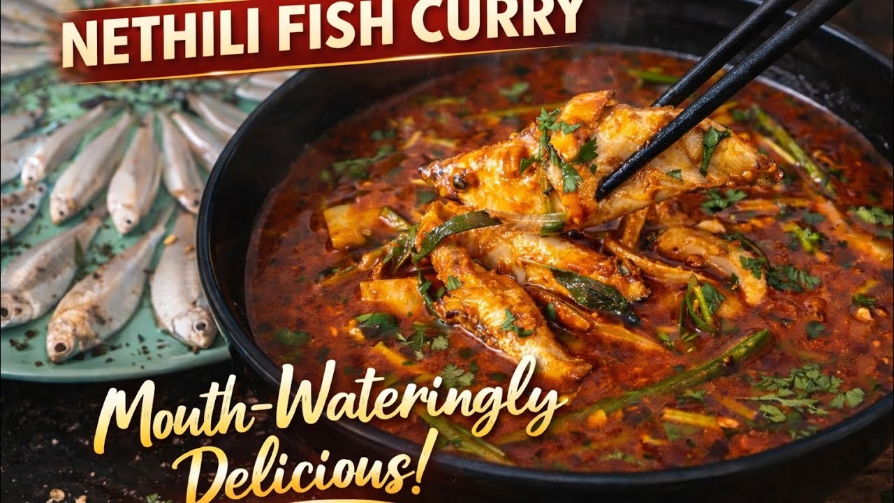 HOW TO MAKE NETHILI / ANCHOVY FISH CURRY 