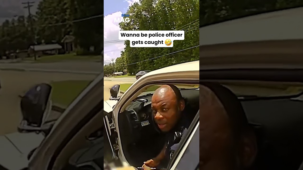 Fake police officer in action 😂