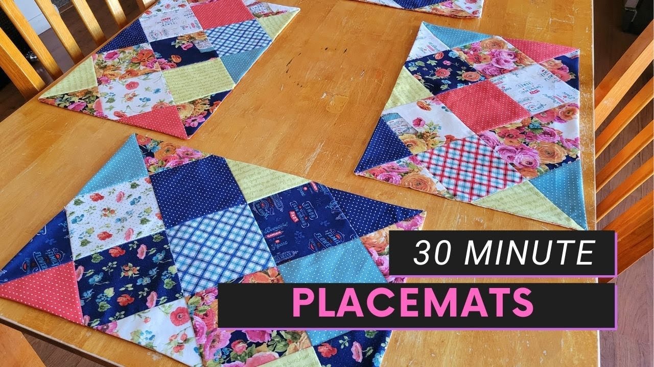 Easy springtime quilted placemats