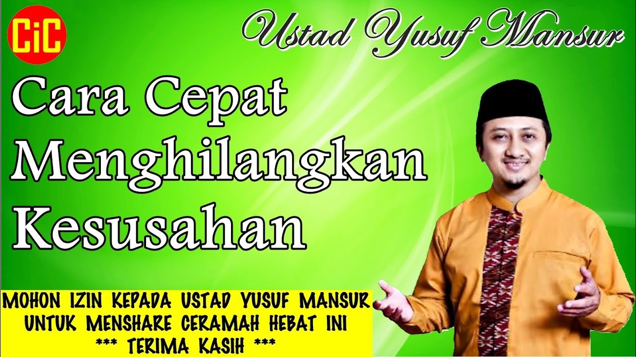 [Cara Cepat Menghilangkan Kesusahan] [Ceramah Ustad Yusuf Mansur]
