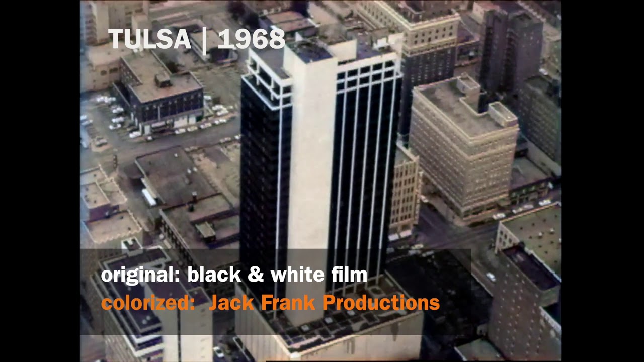 1960s Tulsa Oklahoma Birds Eye View Skyscraper - Oil Capital of World