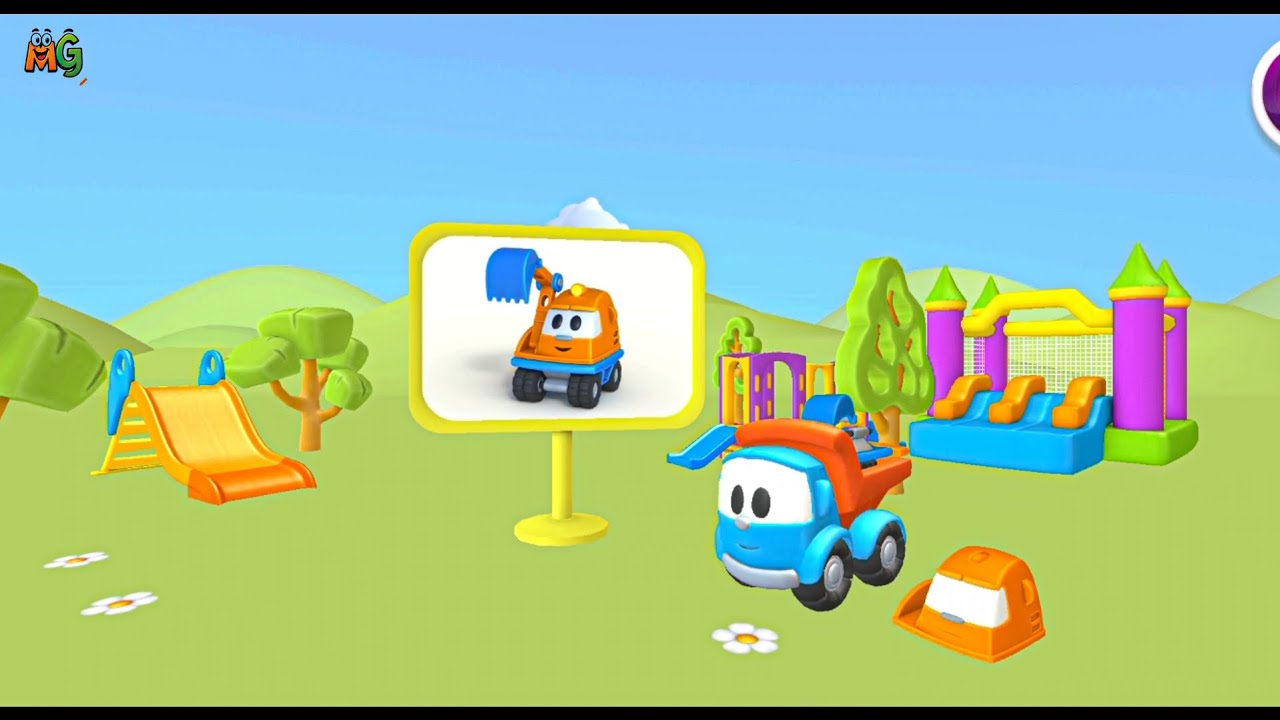 Leo's World Mobile Game. Assembling Cars and Races with Leo the Truck