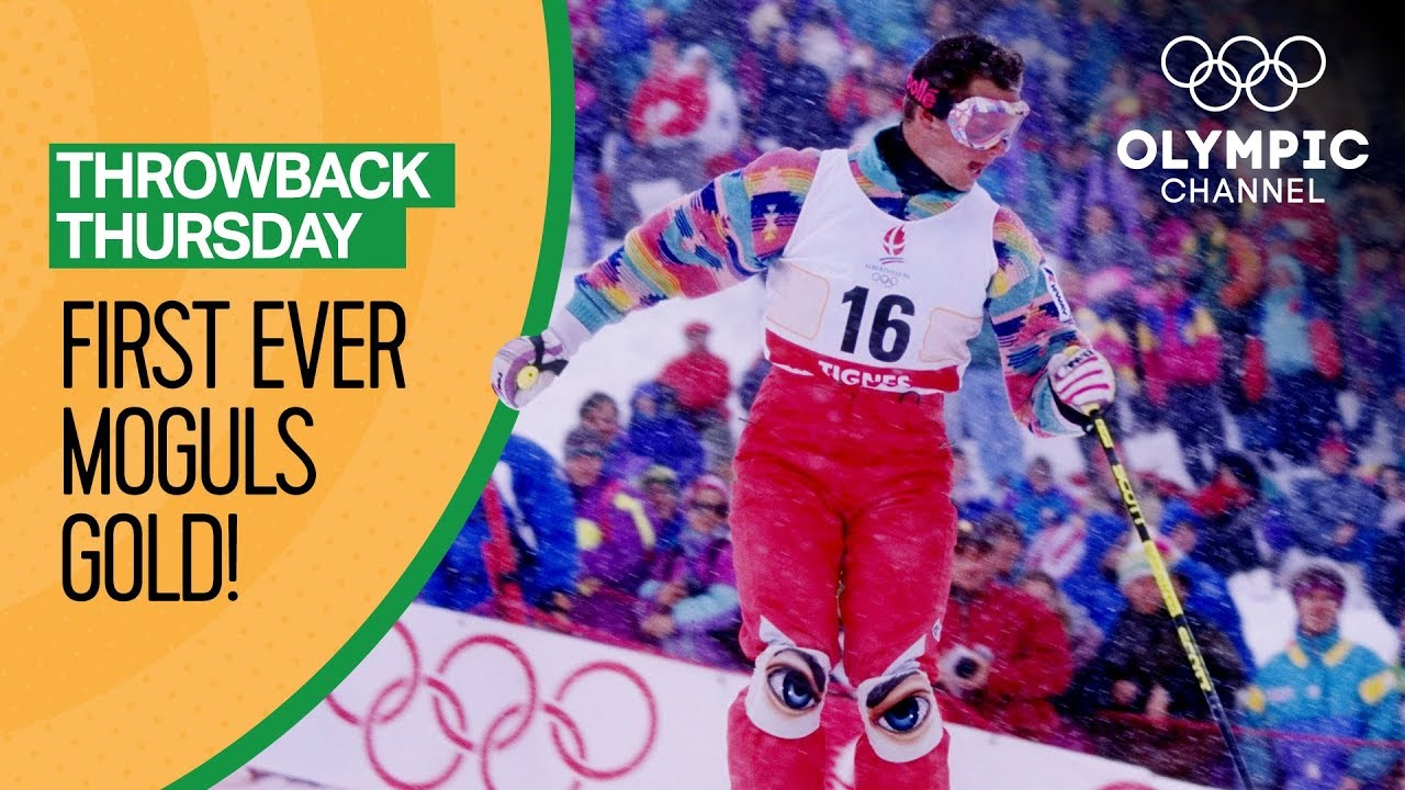 Edgar Grospiron wins the 1st Moguls Gold - Men's Moguls Freestyle Skiing Final | Throwback Thursday
