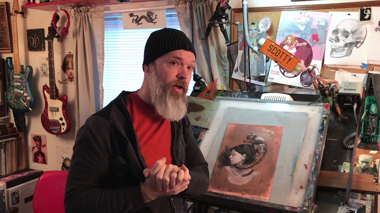 Scott M Fischer  Painting on Copper