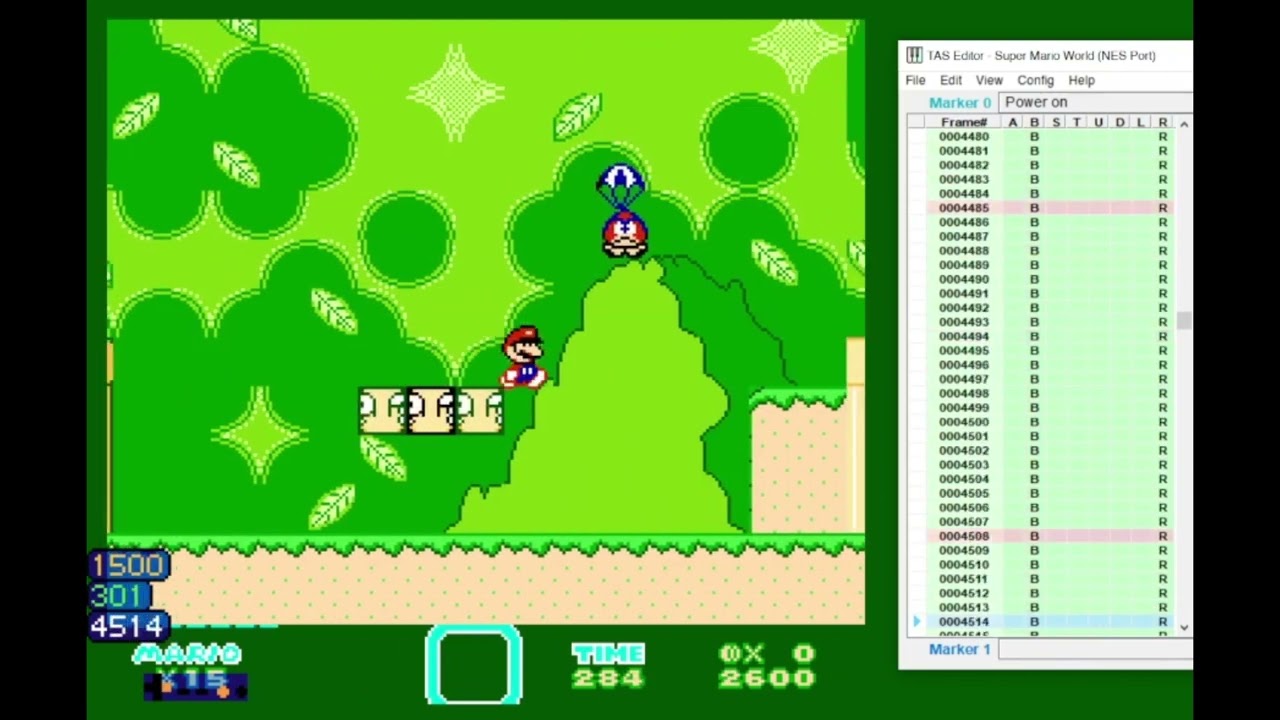 NES Super Mario World - TAS (World 1)