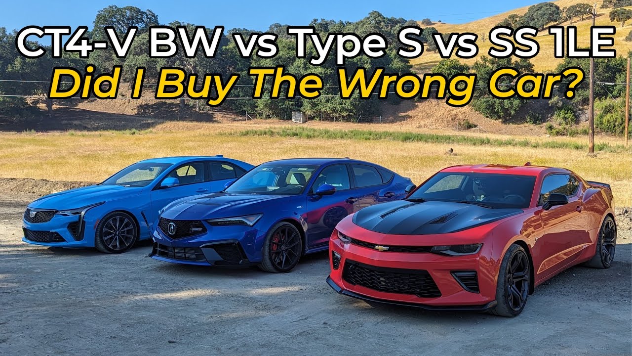 Integra Type S против Camaro SS 1LE против CT4-V Blackwing — прямой обзор!