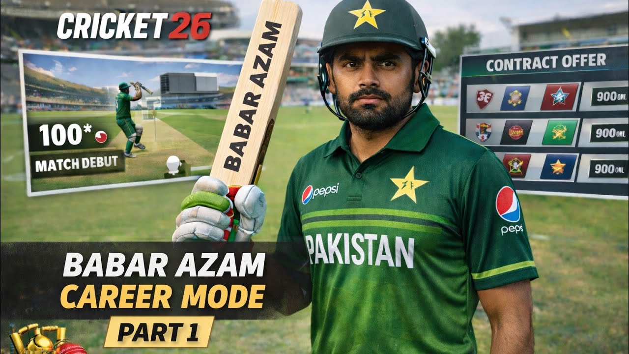 BABAR AZAM CAREER MODE IN CRICKET 26 PART 1