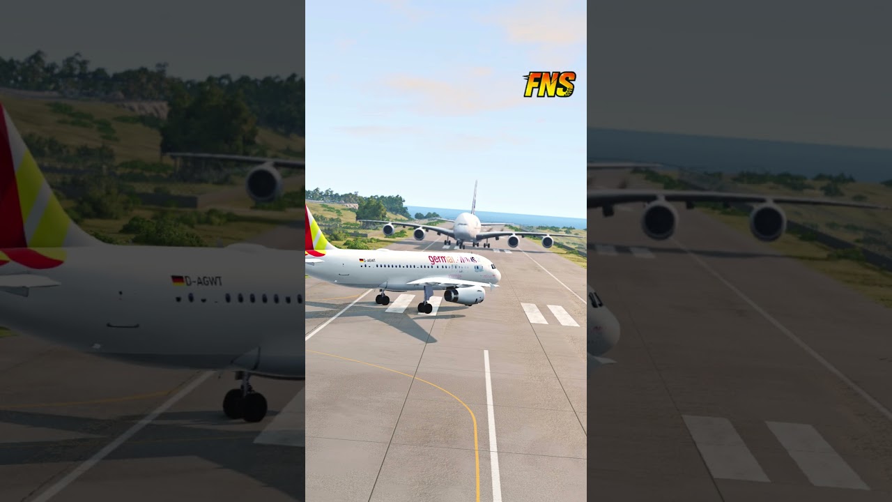 2 Planes almost Crash on the Runway - BeamNG.Drive
