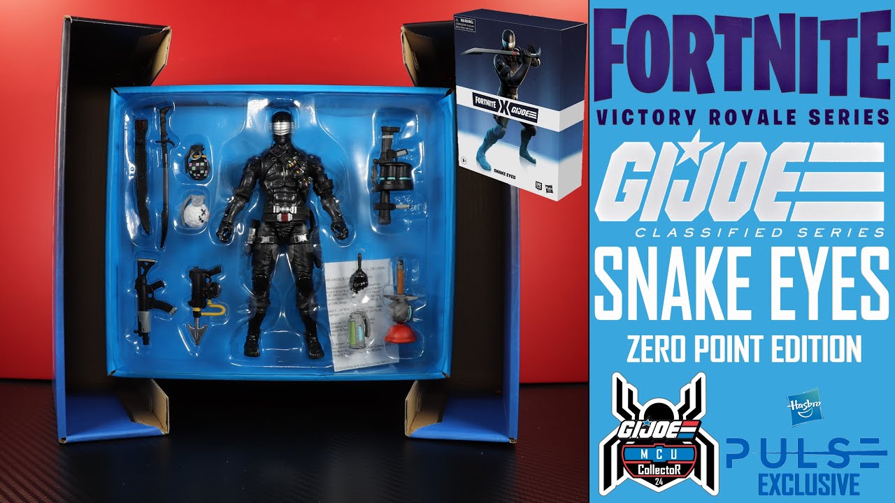Fortnite X GI Joe Classified SNAKE EYES Zero Point Edition Victory Royale Figure Review