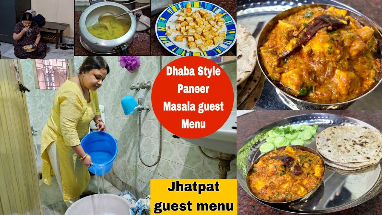 मेरी सर्दियों वाली थाली ढाबा style Paneer Masala, salad और रोटी || Easy Recipe 😍 ||