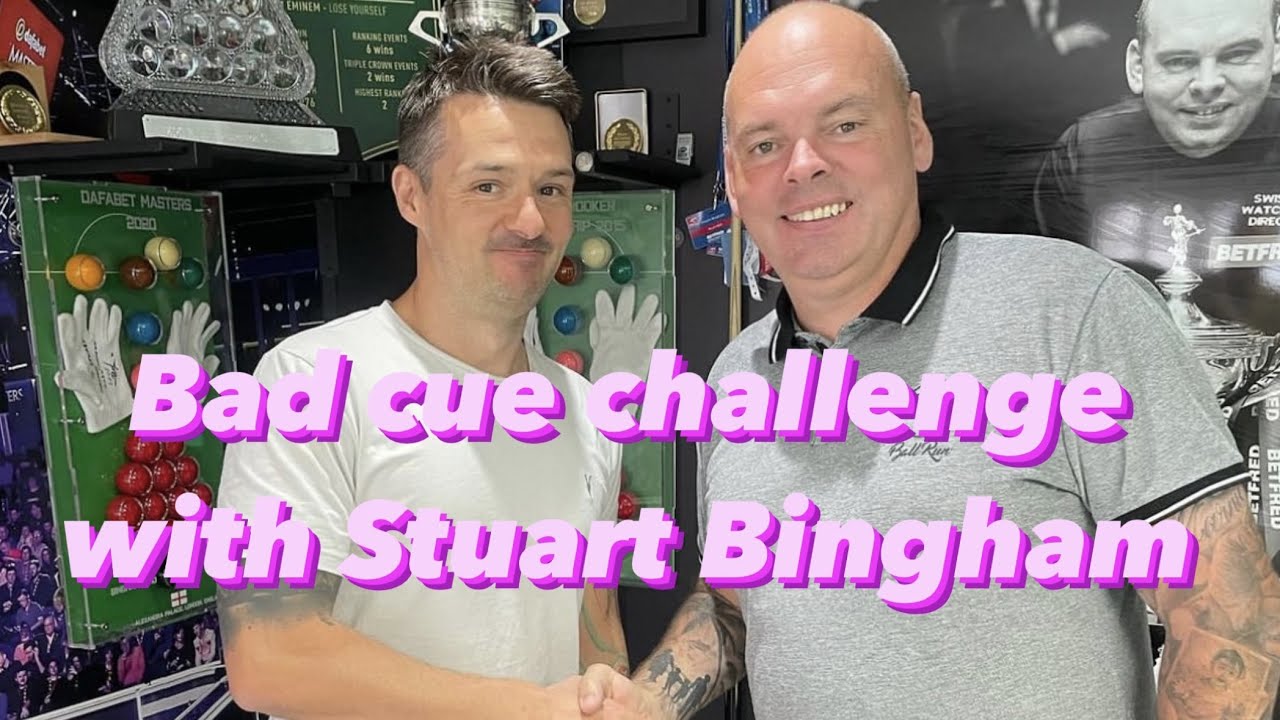 Stuart Bingham's bad cue challenge!