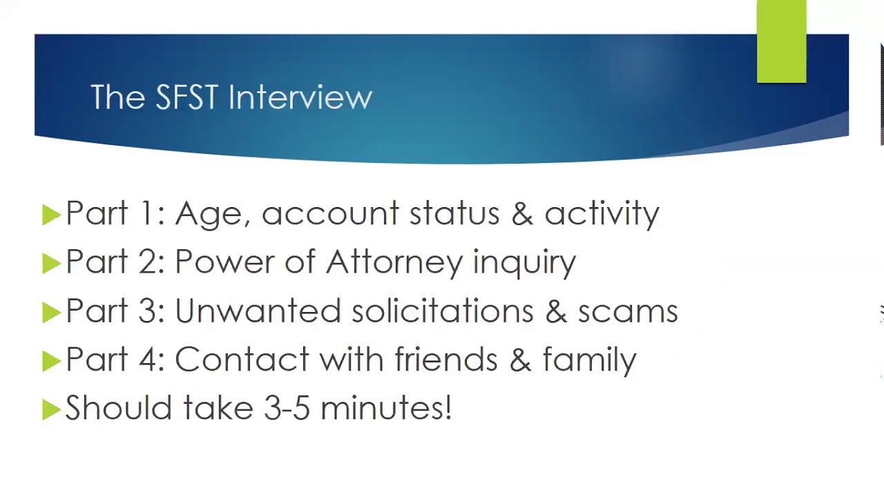 Senior Financial Safety Tool