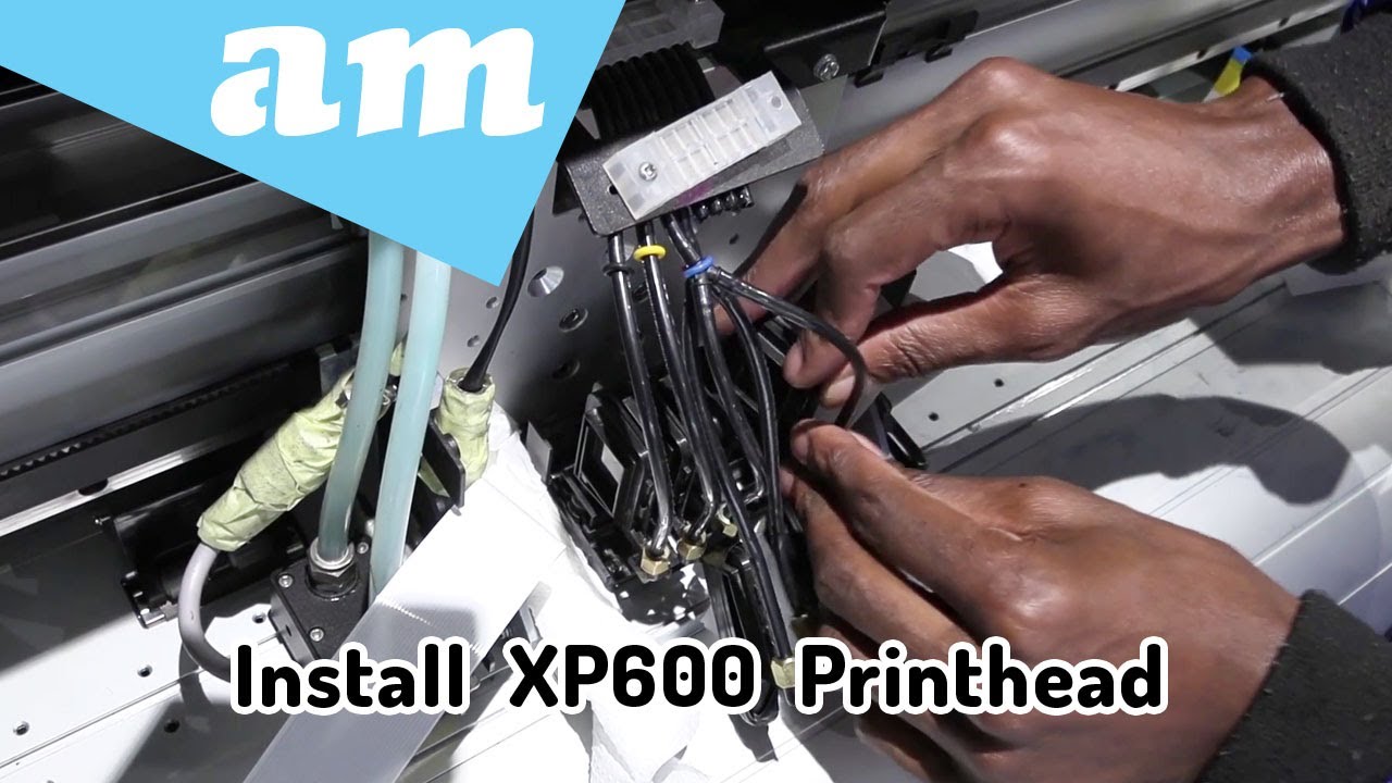 Printhead Installation Steps, Epson XP600 Printhead Installed on UV Ink Dampers Demonstrated