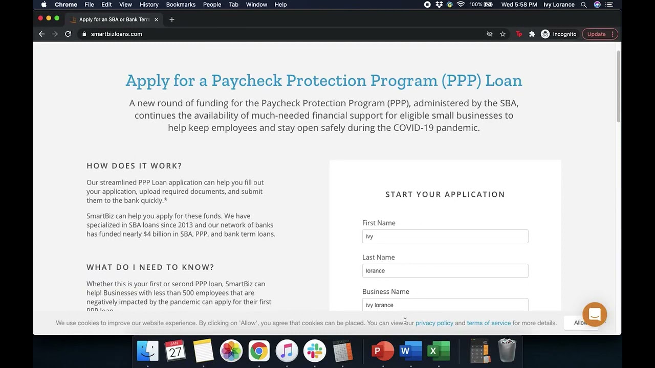 The PPP Loan Template