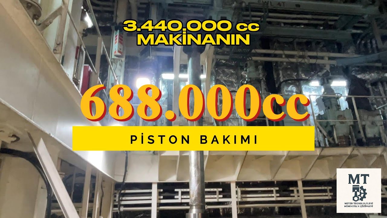 688.000cc PİSTON BAKIMI - MAN B&W 5S60ME-C8.2                 #shiplife #repair #engine #diy #piston