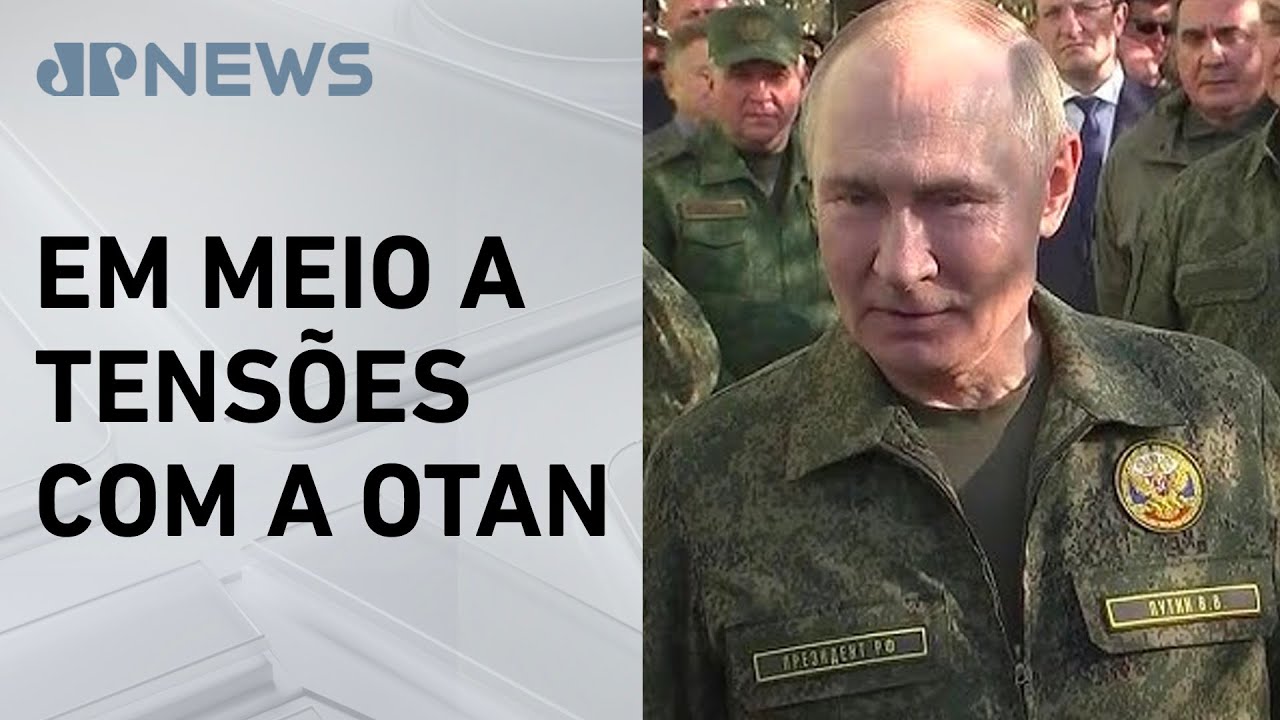Putin surge de farda em exercícios militares da Rússia com Belarus