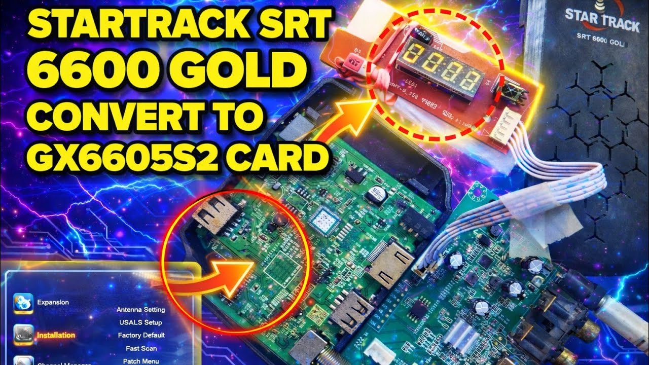 star track set 6600 gold prosesar to gx6605s S2 card converter 