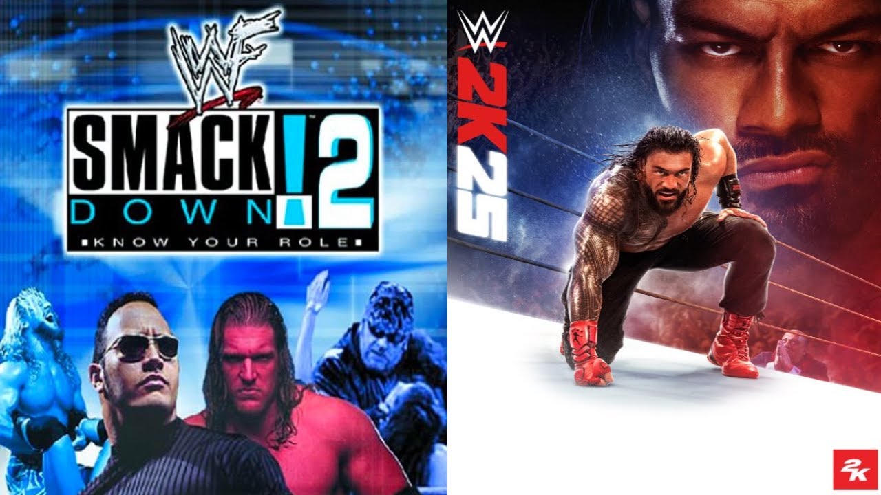 WWF SMACKDOWN 2 KNOW YOUR ROLE VS WWE 2K25 Entrance Comparison