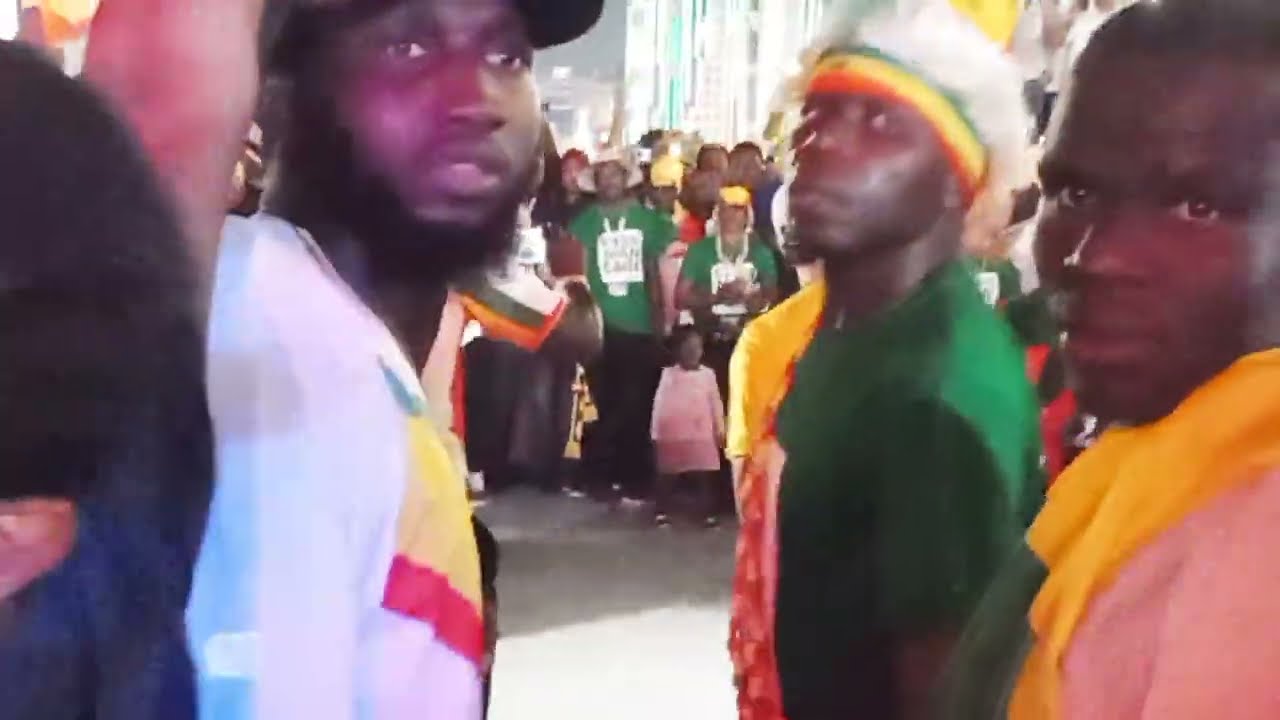 Senegal  fans going crazy in doha  Souq Waqif.Fifa 2022