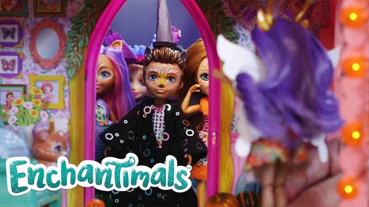 Enchantimals Portugal 🎃Festa a fantasia de Halloween 🎃Enchantimals Bonecas 🎃Episódio completo