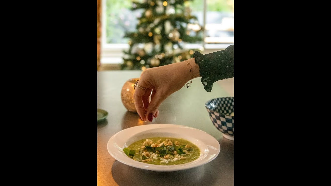 HelloFresh Kerstbox | Frisse courgette-doperwtensoep