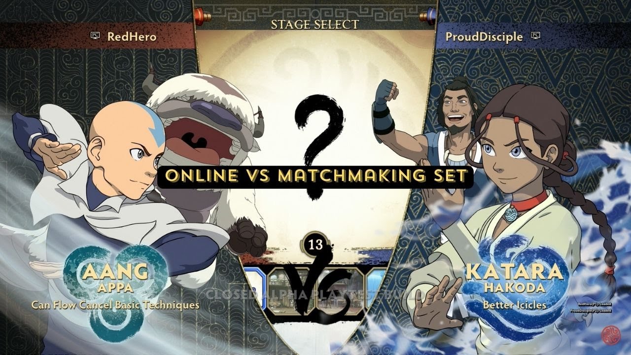 Aang vs Katara FT5 - Online set - Avatar Legends: The Fighting Game Closed Alpha Playtest