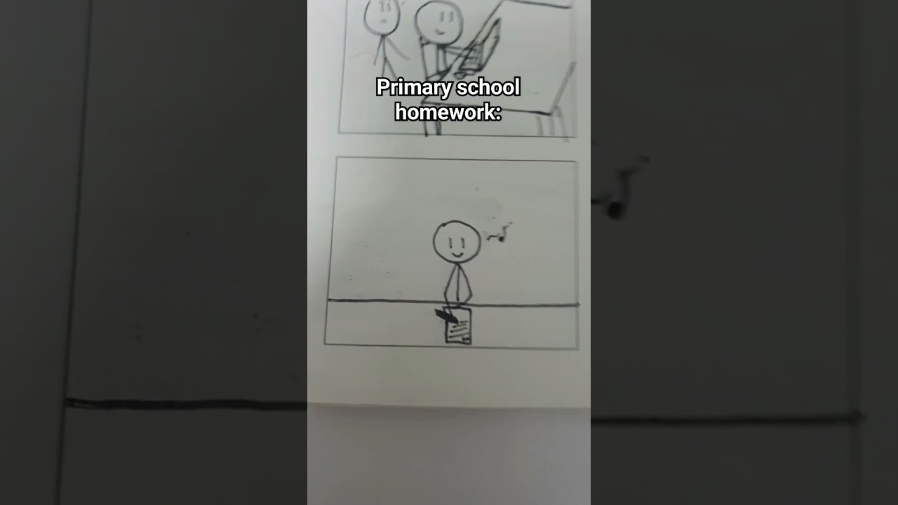 Primary VS Secondary School @JolaN85 #comics #drawing #funny #meme#animation#relatable#homework